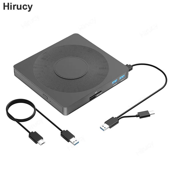 USB 3.0 Type-C External CD/DVD Drive with Card Reader