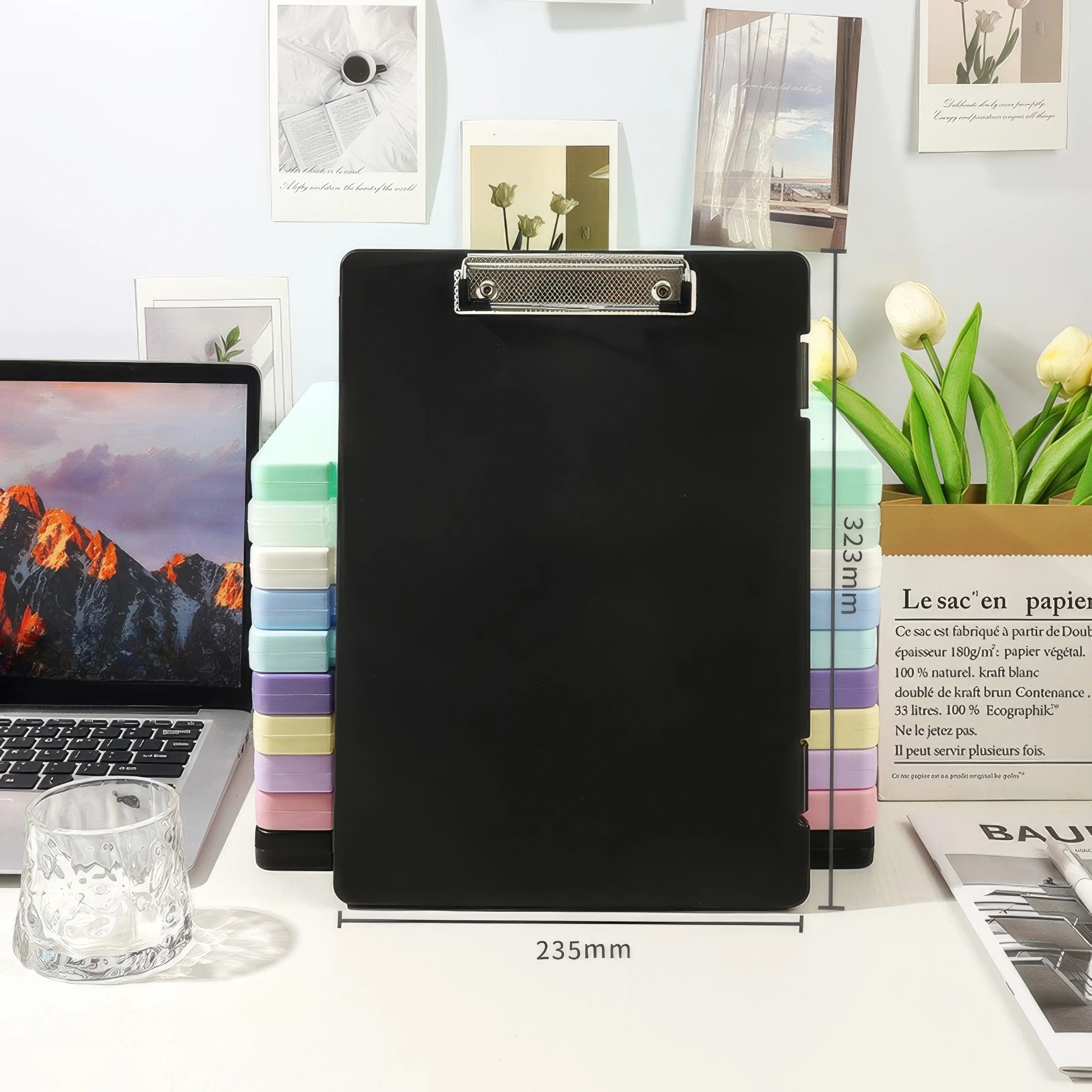 Black File Organizer Box