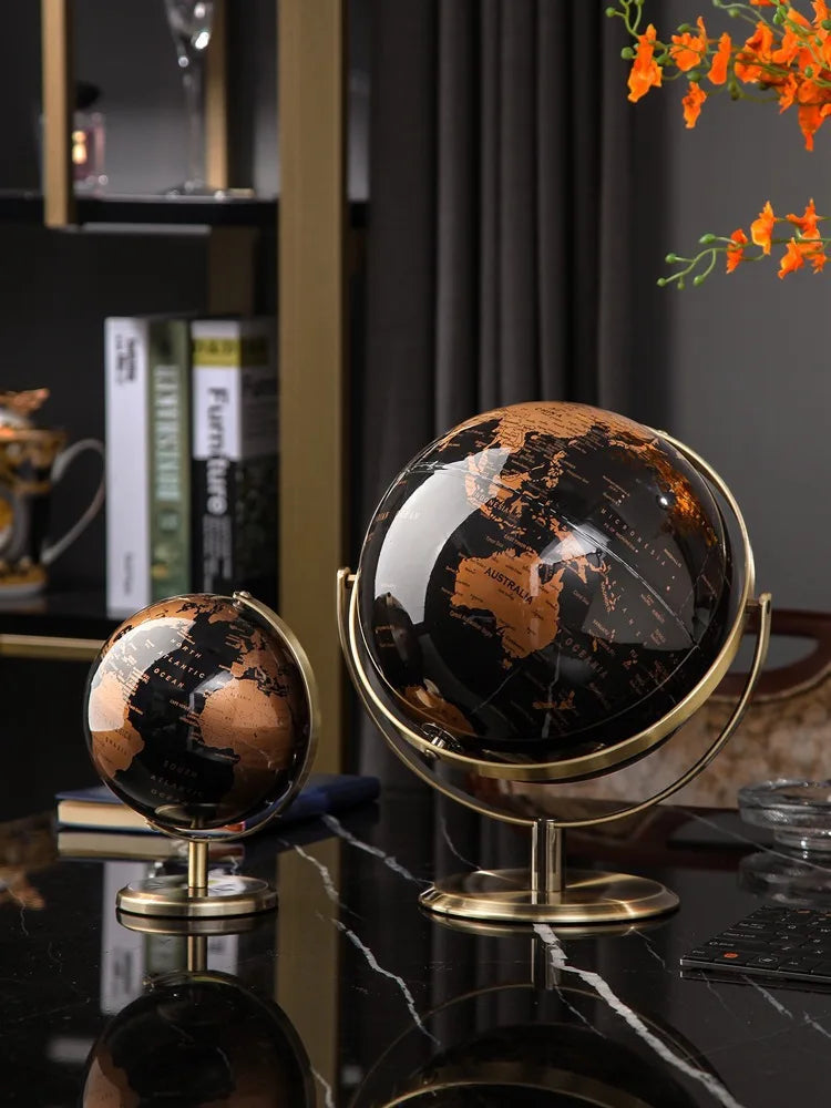 Creative Metal Rotating Globe Decoration