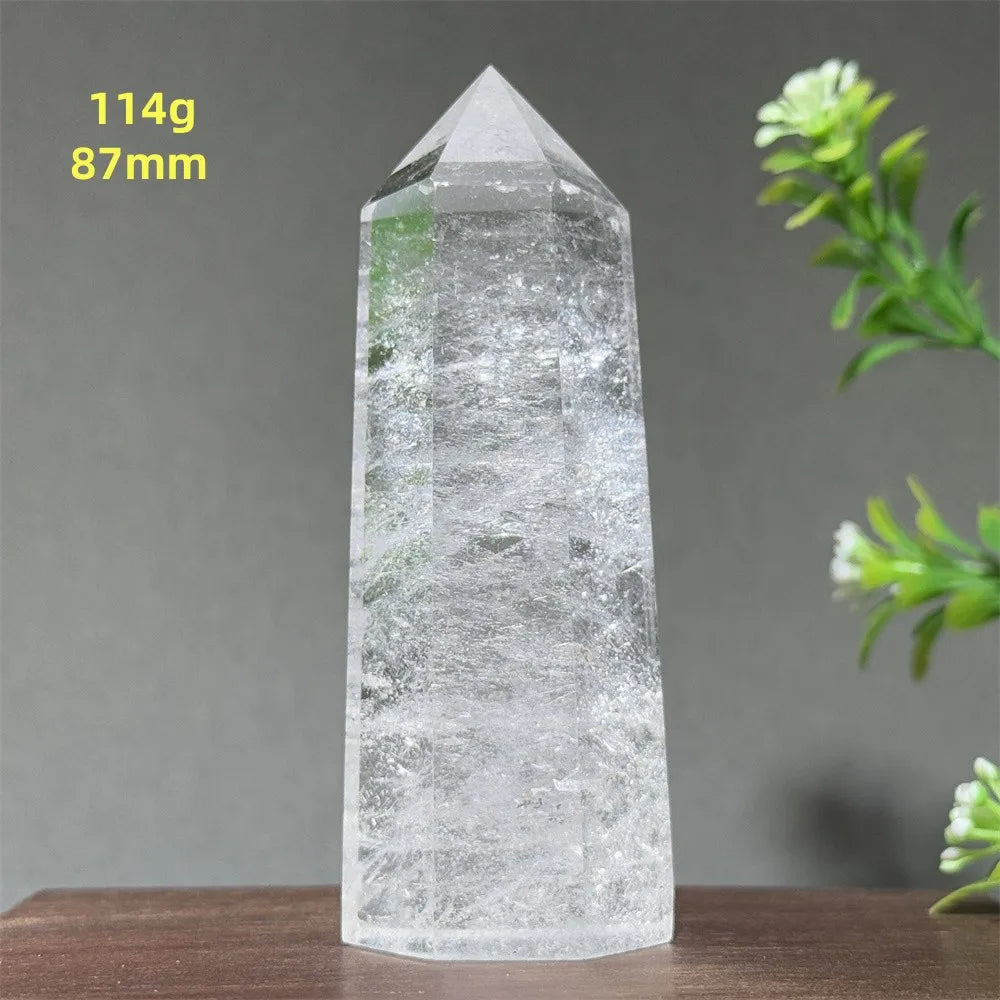 Natural Clear Quartz Crystal Obelisk