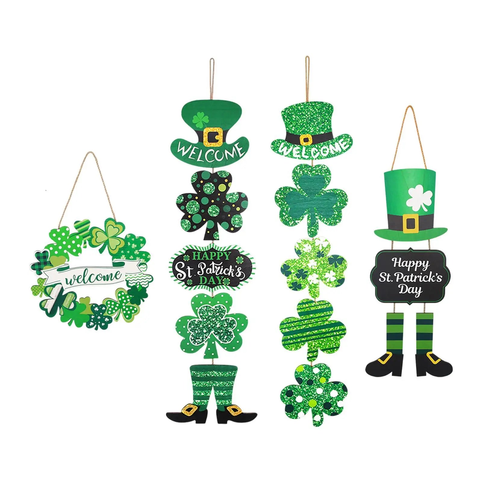 St. Patrick's Day Wooden Hanging Door Sign