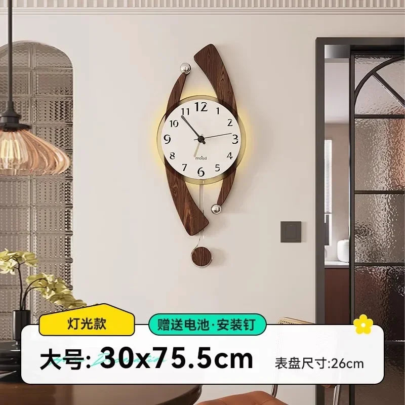 Retro Wooden Wall Clock Decor