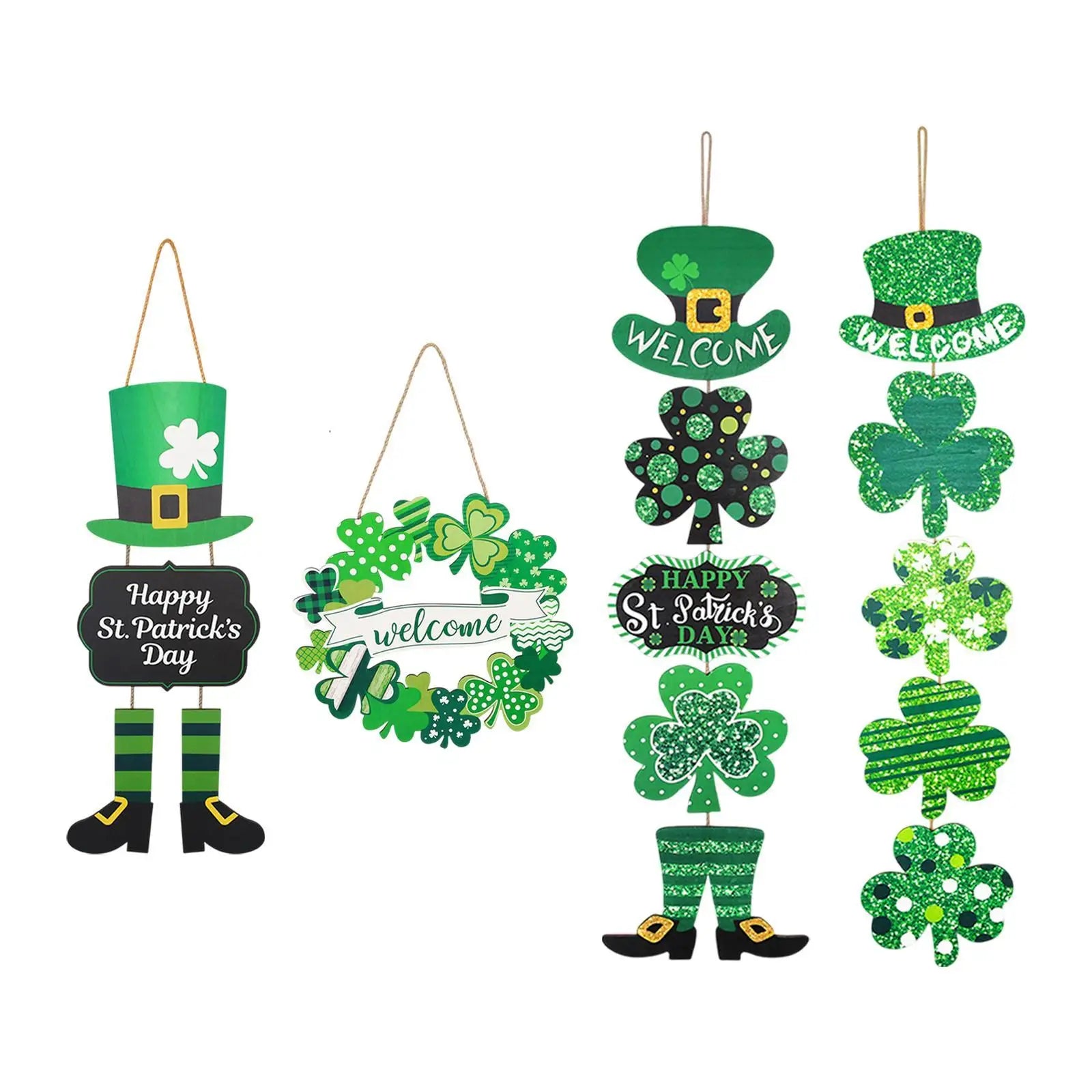 St. Patrick's Day Wooden Hanging Door Sign