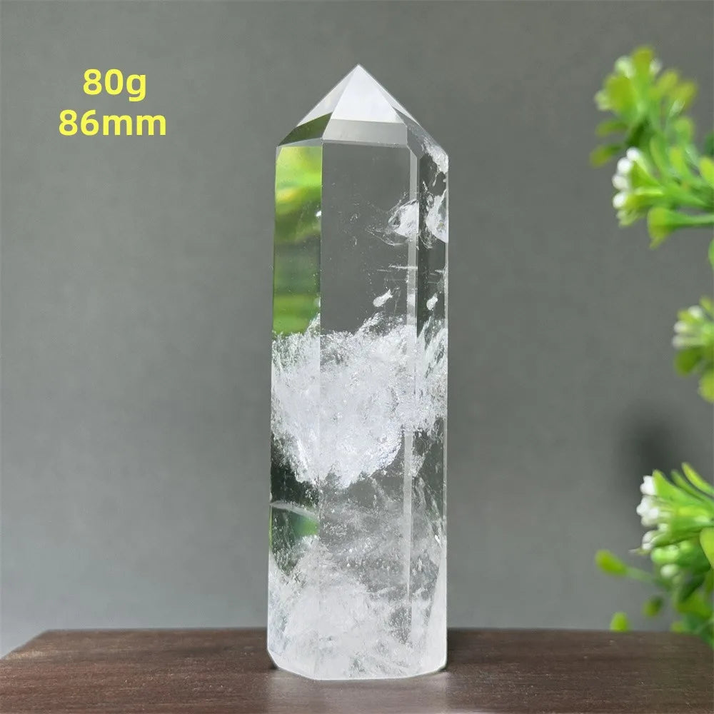 Natural Clear Quartz Crystal Obelisk