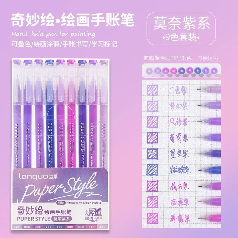 198/6 PCS Morandi Gel Pen Set