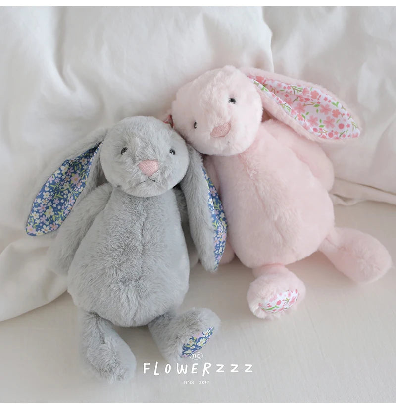 Cartoon Floral Bunny Plush Toy