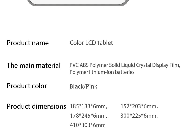 LCD Drawing Board Writing Tablet