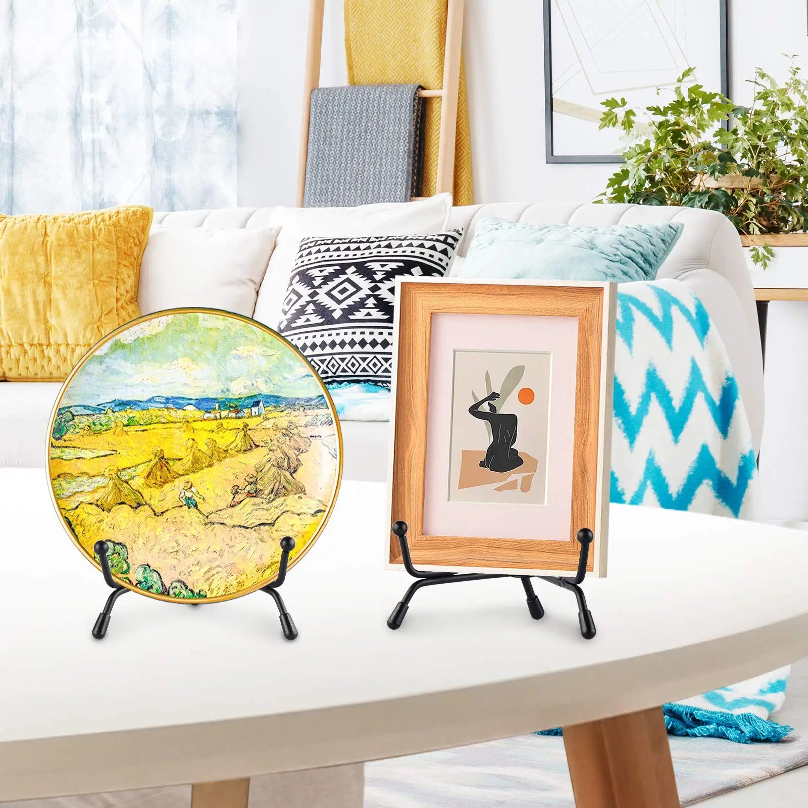 2PCS Black Metal Display Easel Stand