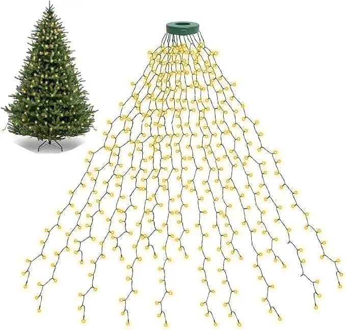 LED Christmas Tree Waterfall String Lights