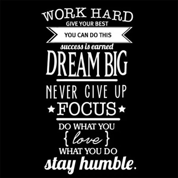 Never Give Up Motivational Wall Decal