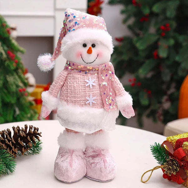 Pink Sequin Telescopic Christmas Dolls