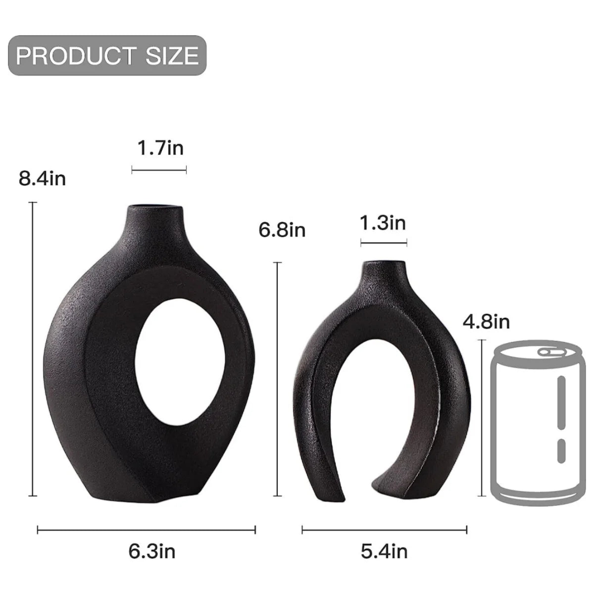 2-Piece Ceramic Vase Set