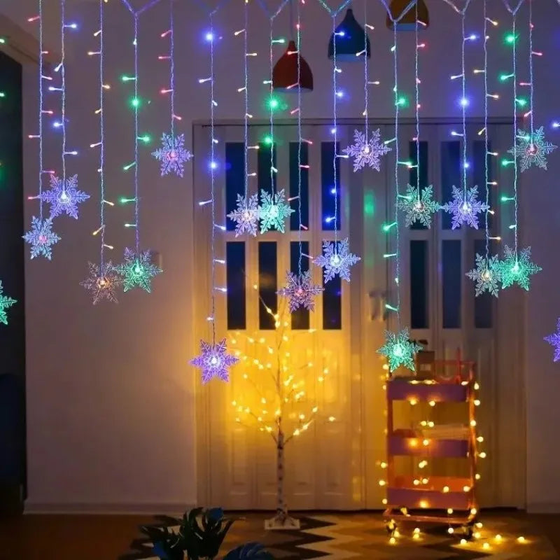Snowflake Curtain LED Fairy Lights