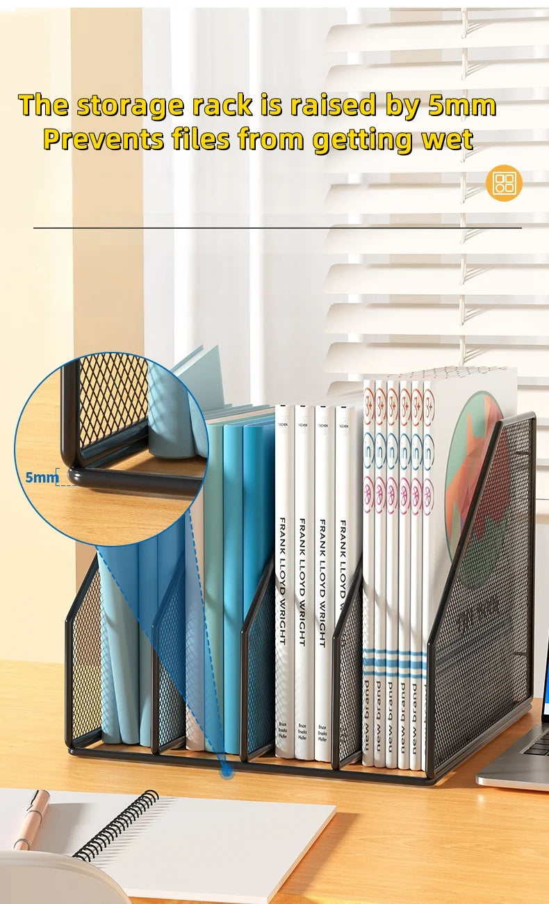 Metal File Rack Desktop Organizer