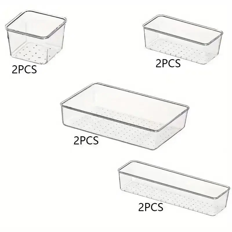 Clear Drawer Organizer Set