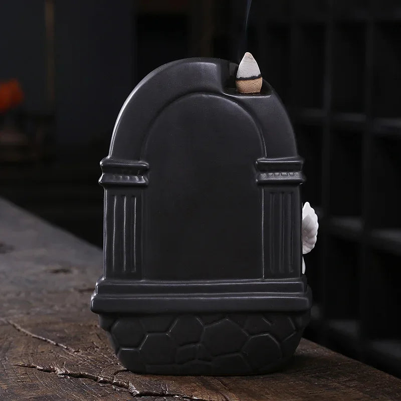 LED Loving Heart Angel Backflow Incense Burner