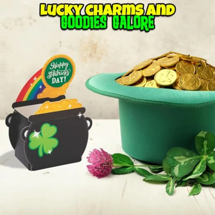 St. Patrick's Day Pot of Gold Treat Boxes, 12-Piece Set
