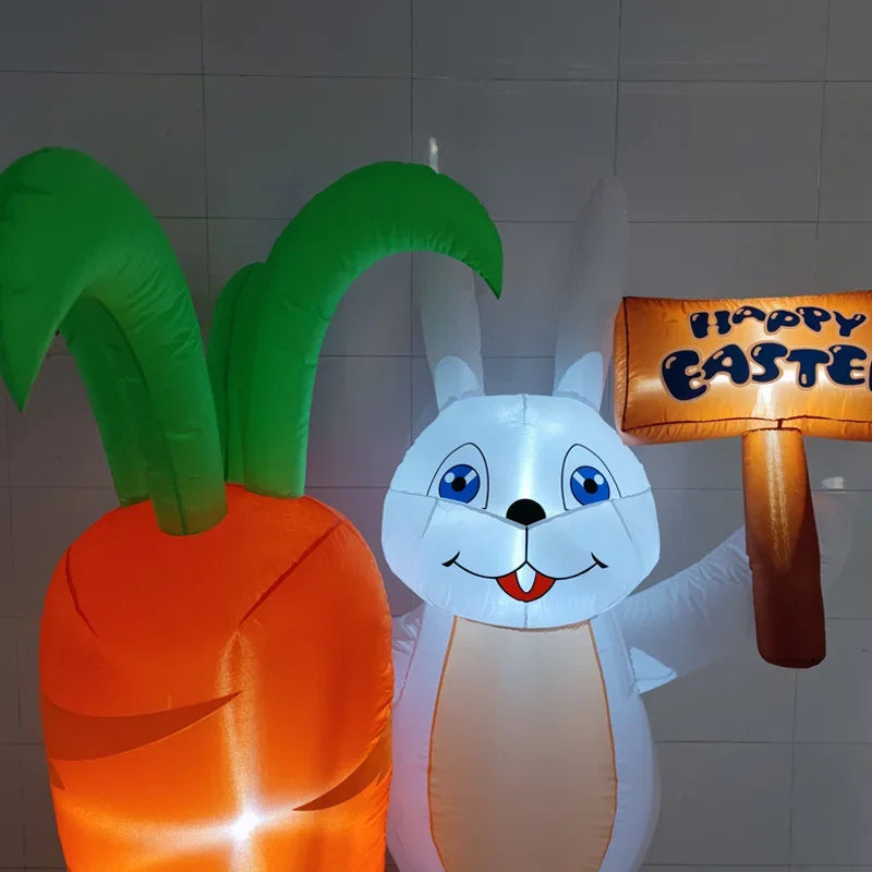 6FT Inflatable Easter Carrot Rabbit