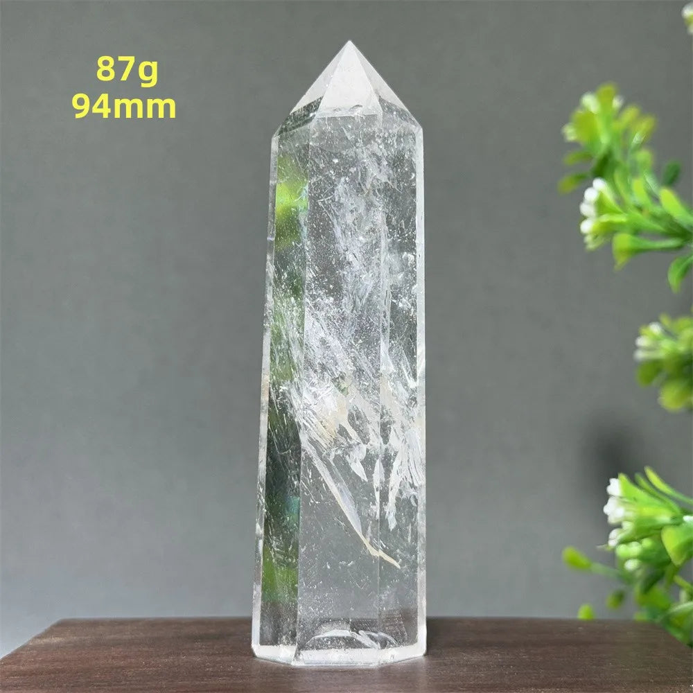 Natural Clear Quartz Crystal Obelisk