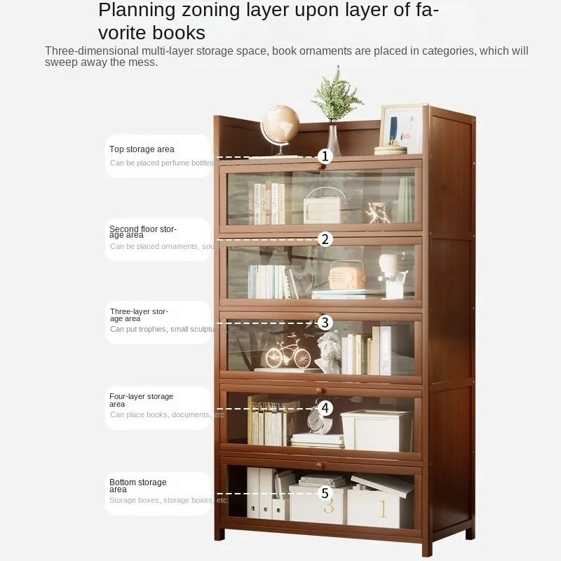 Floor-Standing Bookshelf with Doors