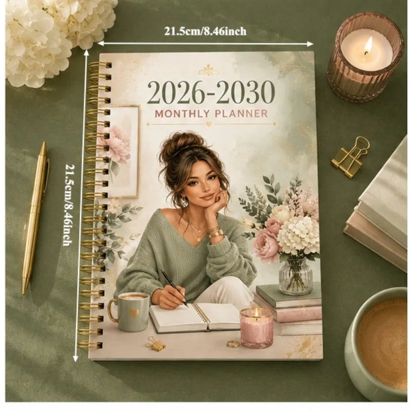 5-Year Monthly Planner Journal 2026-2030