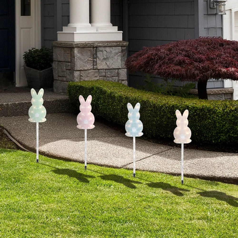 Lighted Easter Bunny Lawn Stakes
