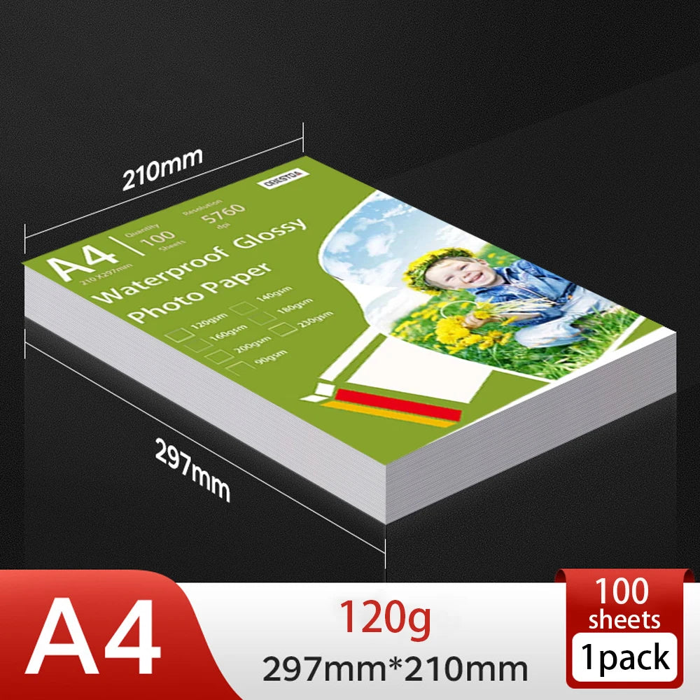 A4 100 Sheets Glossy Photo Paper