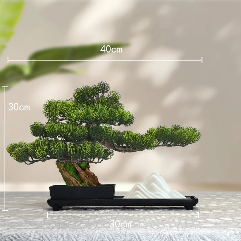 Simulated Welcome Pine Bonsai Ornament