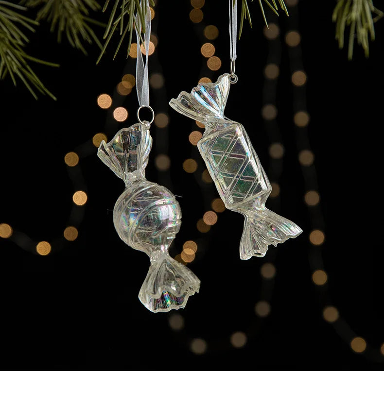 Acrylic Snowflake & Reindeer Christmas Pendant