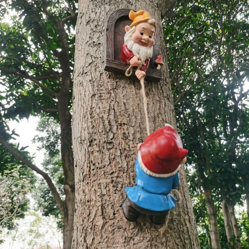 Climbing Garden Gnome Statue