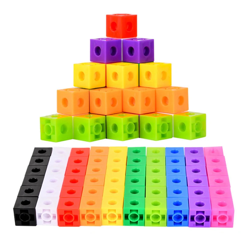 100Pcs Linking Cubes Math Manipulatives: