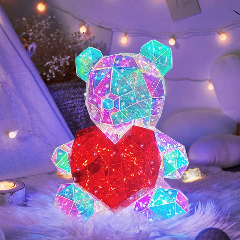 Colorful LED Glowing Bear Lamp