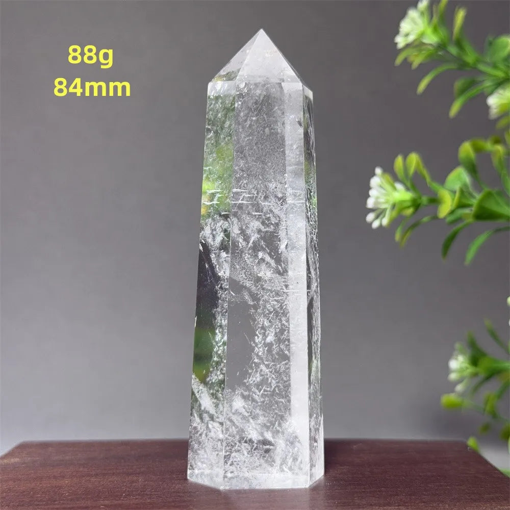 Natural Clear Quartz Crystal Obelisk