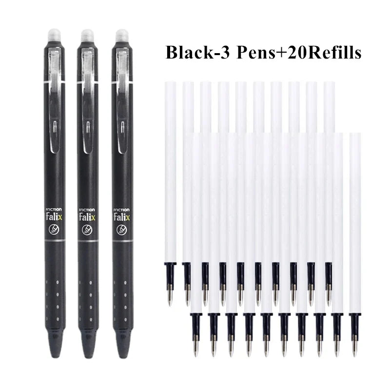 Gel Pen Set – Black & Blue Ink with Refills