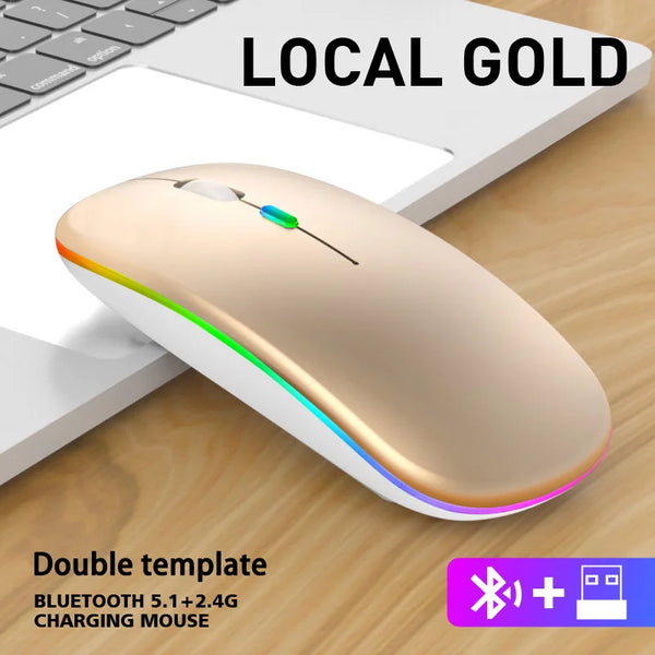 Dual-Mode Wireless RGB Mouse – Bluetooth & 2.4GHz