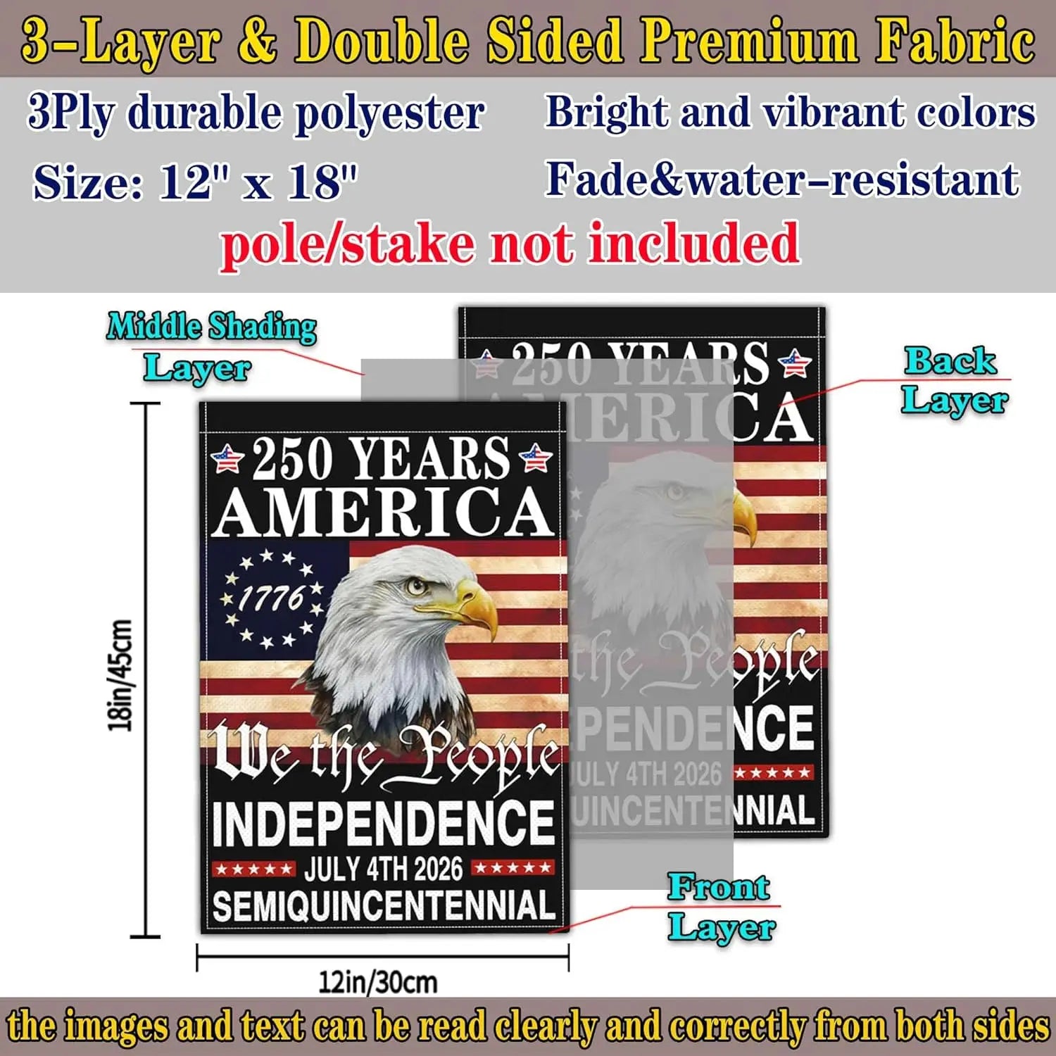250th USA Patriotic Flag