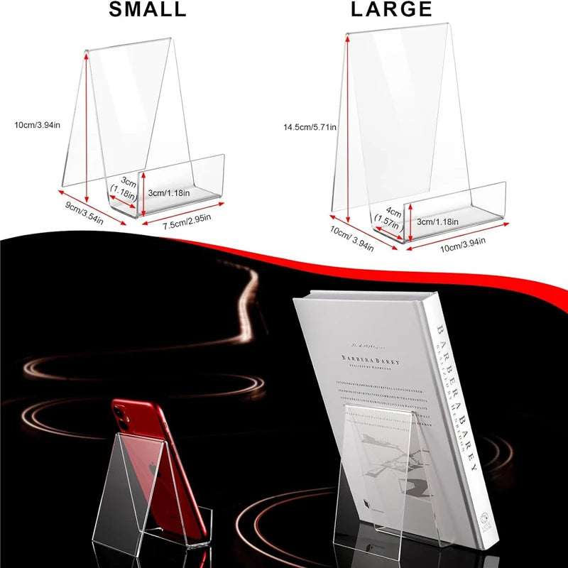 4PCS Clear Acrylic Book