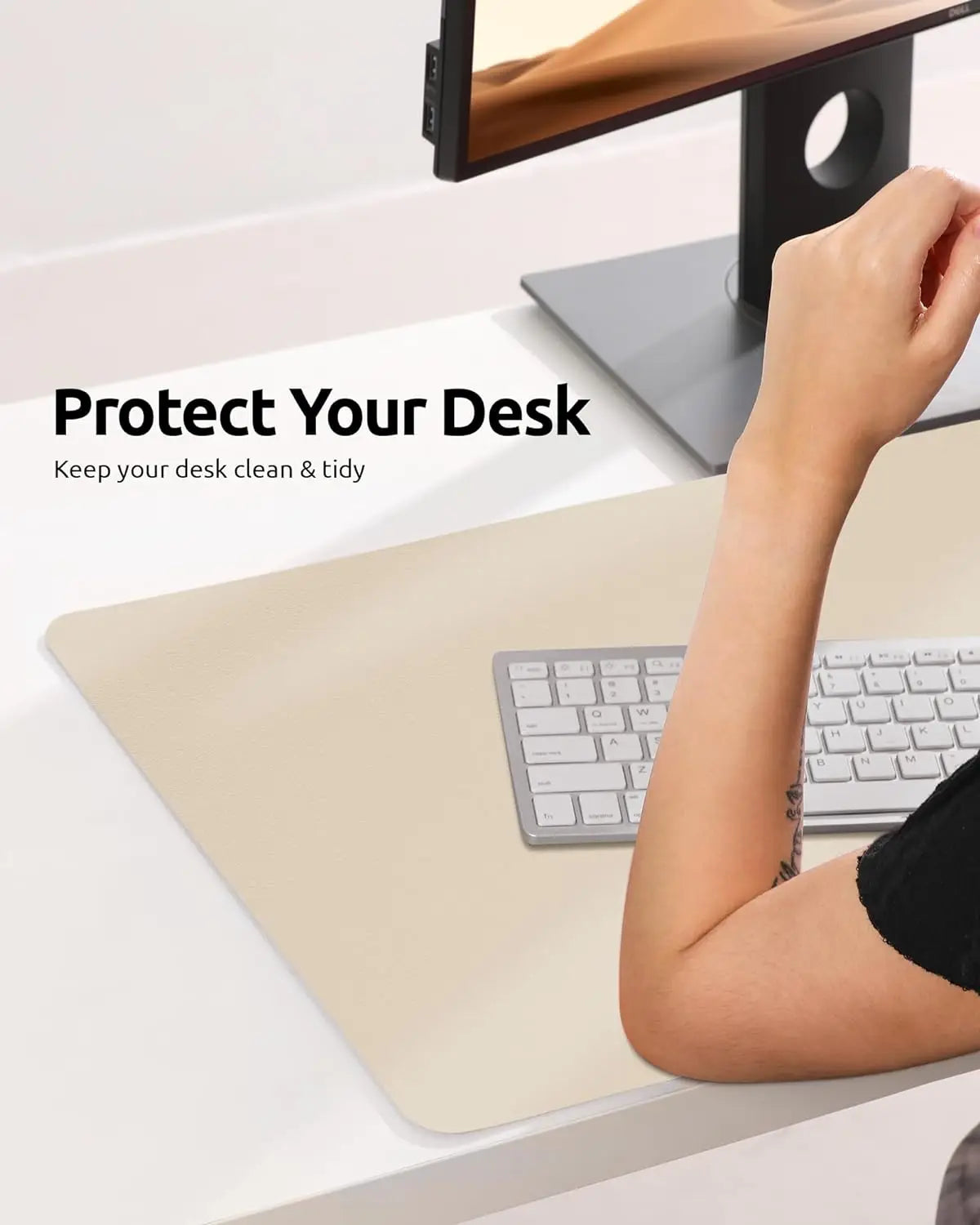 Large PU Leather Desk Pad Protector