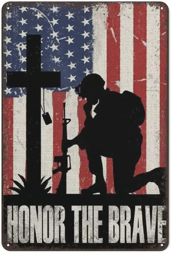 Memorial Day American Soldier Cross