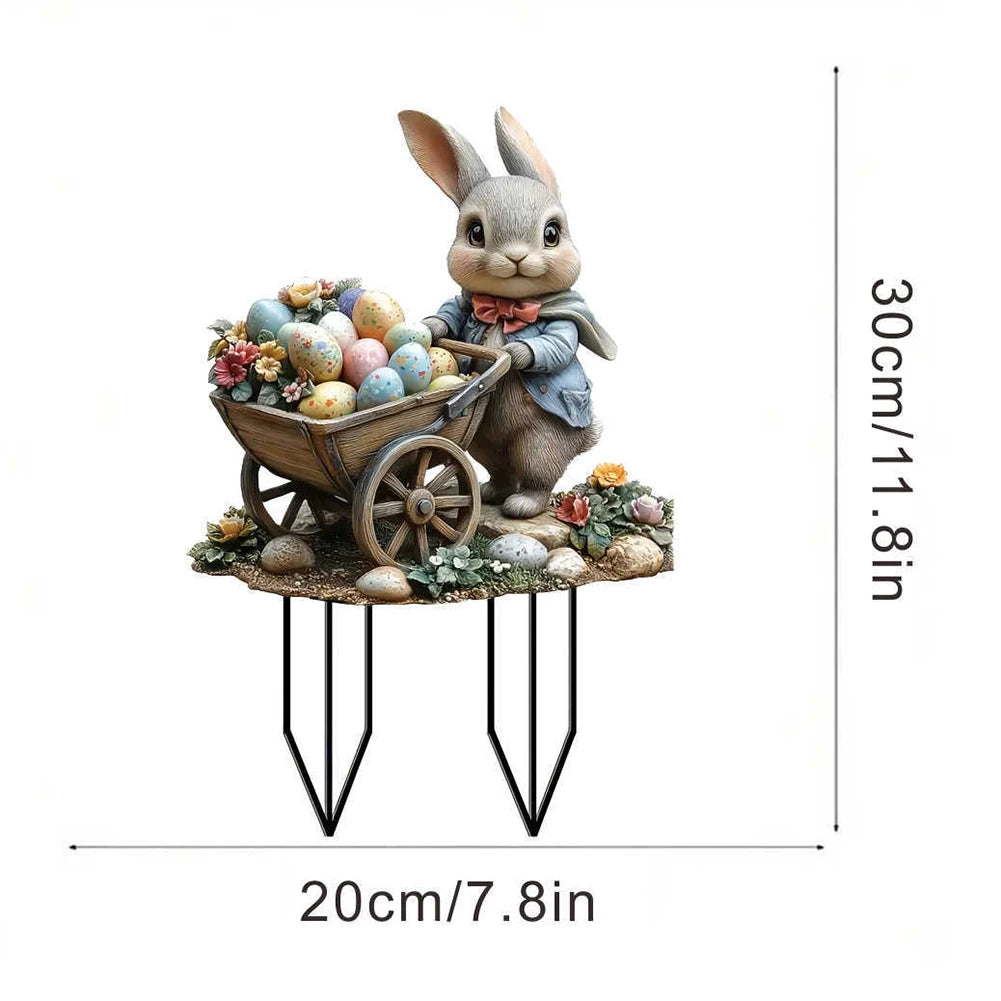 Easter Bunny Acrylic Garden Stake