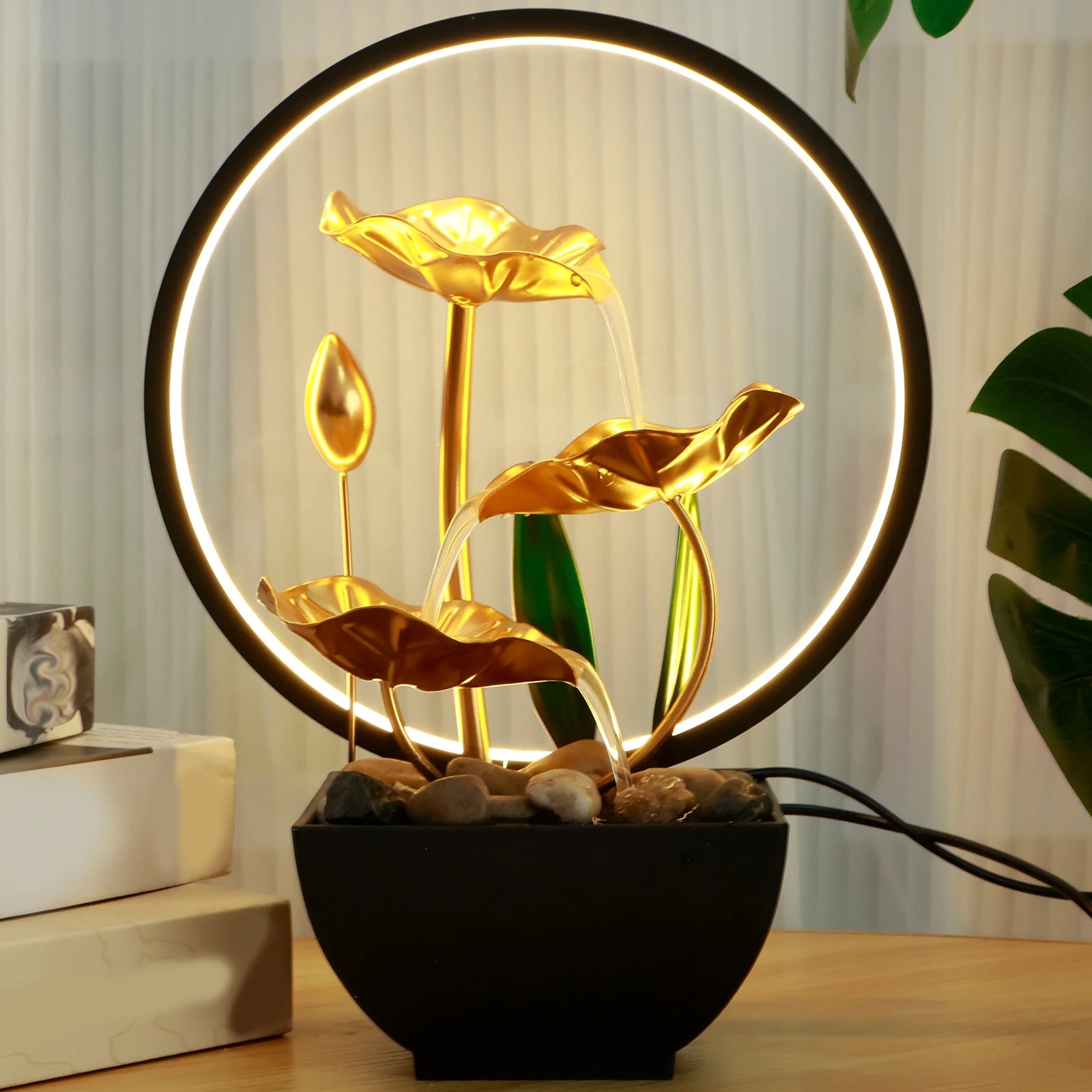 LED Tabletop Flowing Water Fountain
