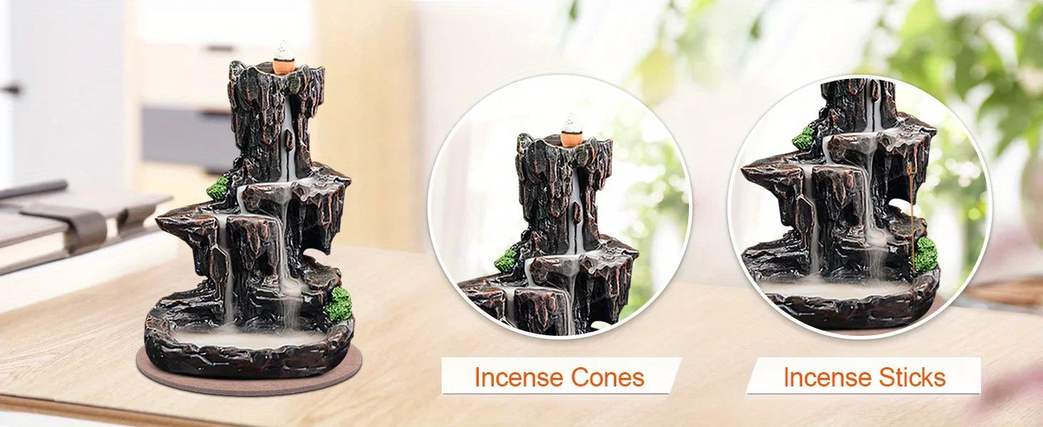 Waterfall Monk Incense Burner