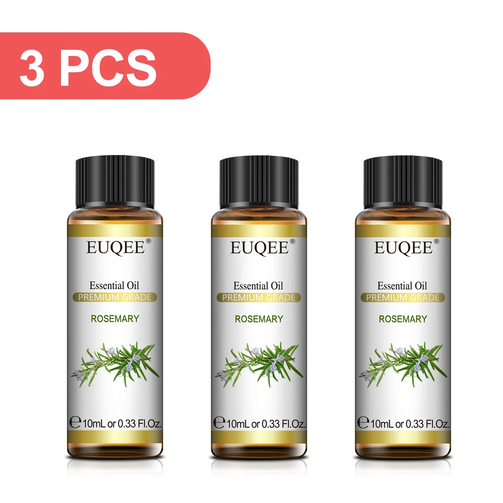 EUQEE 3-Piece Essential Oil Set, 10ml
