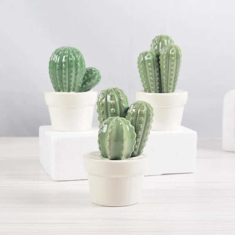 Ceramic Cactus Multi-Potted Decor