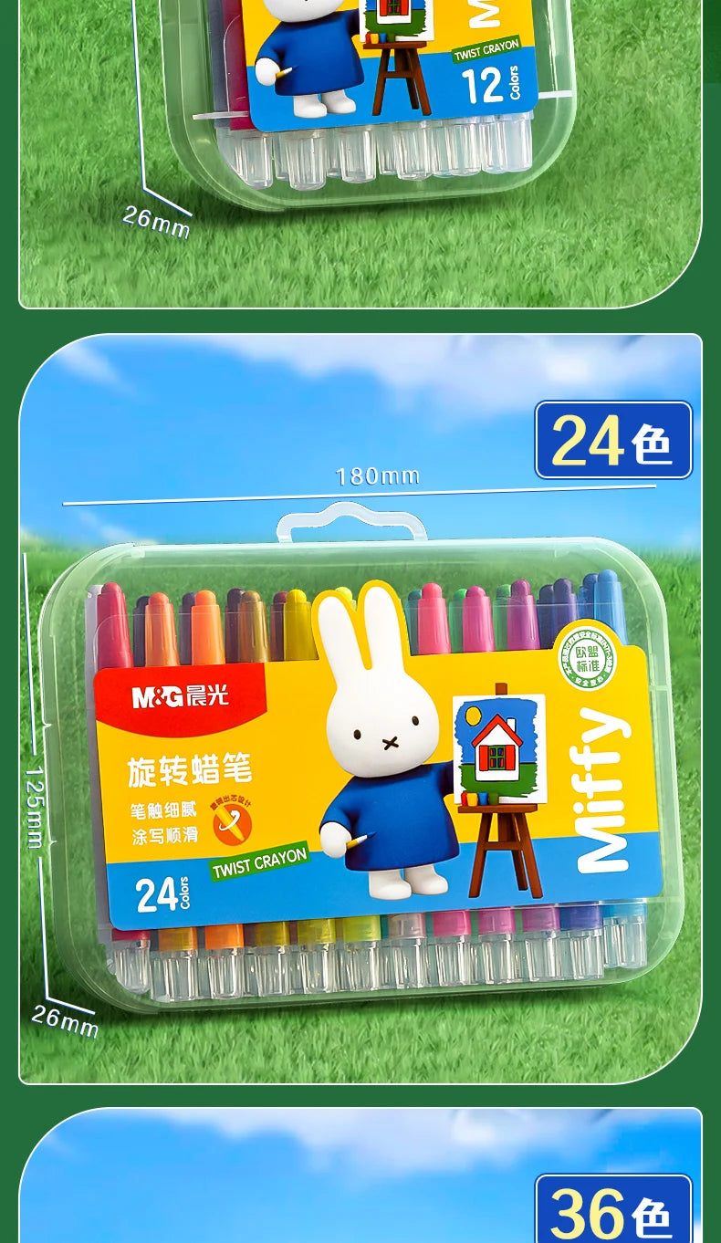 M&G Swivel Crayons & Watercolor Pencil Set: