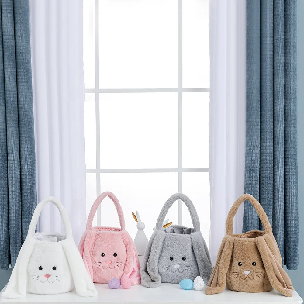 Plush Easter Basket Tote Bags