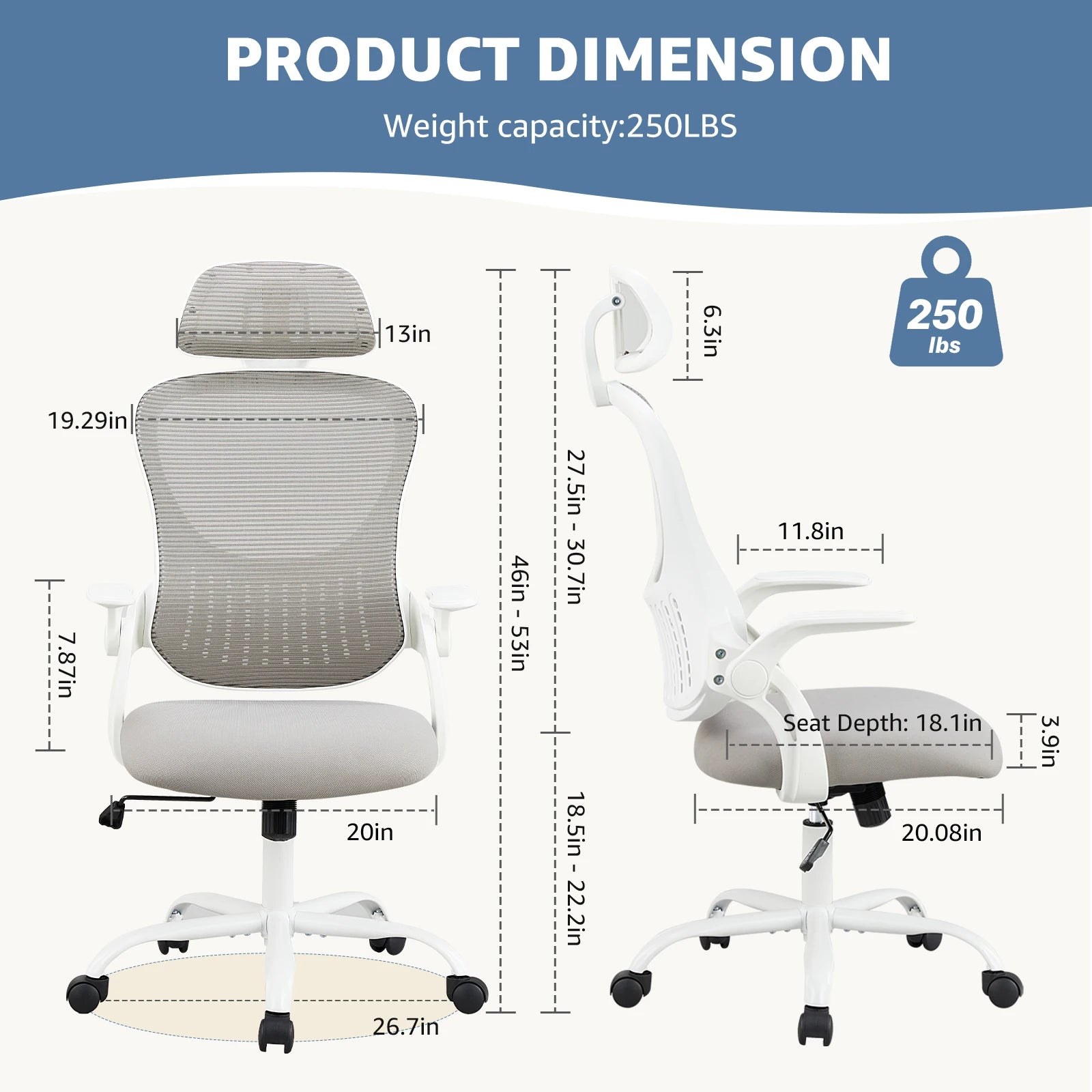 HK Mesh Ergonomic Office Chair: