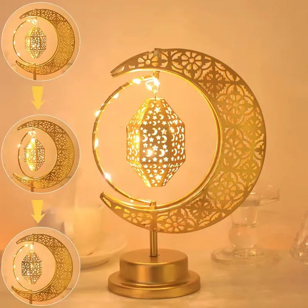 Golden Moon Star Night Light