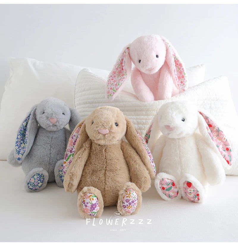 Cartoon Floral Bunny Plush Toy