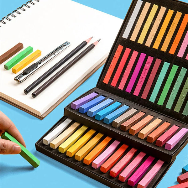 Soft Dry Pastel Chalk Crayons Set: